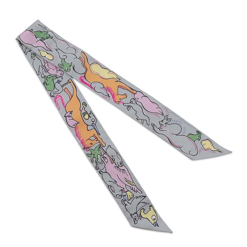 エルメス スカーフ ツイリー 千と一のウサギ Mille et Un Lapins HERMES シルクツイル 2023秋冬