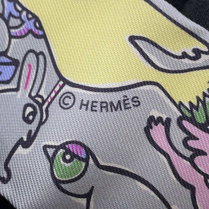 エルメス スカーフ ツイリー 千と一のウサギ Mille et Un Lapins HERMES シルクツイル 2023秋冬