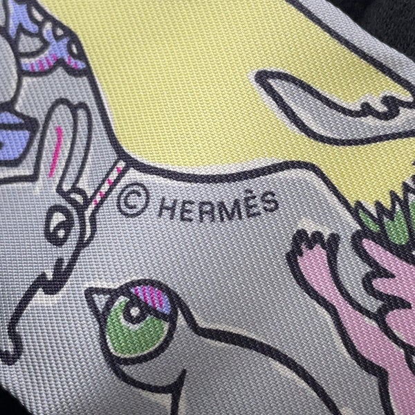エルメス スカーフ ツイリー 千と一のウサギ Mille et Un Lapins HERMES シルクツイル 2023秋冬
