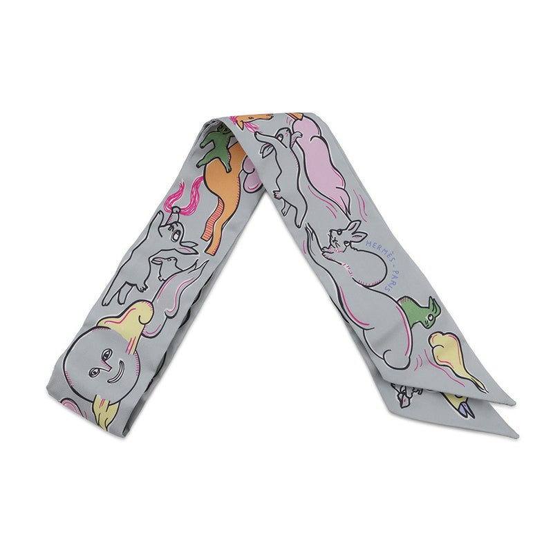 エルメス スカーフ ツイリー 千と一のウサギ Mille et Un Lapins HERMES シルクツイル 2023秋冬