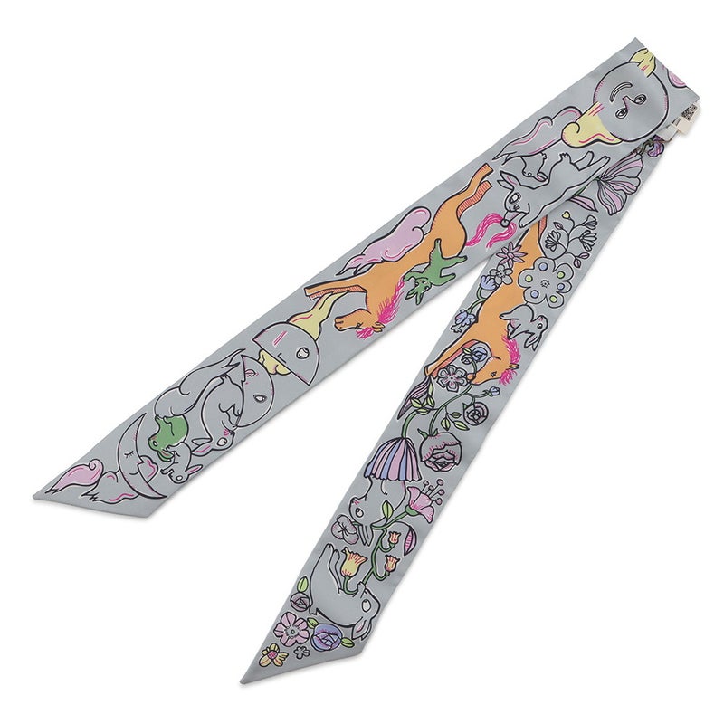 エルメス スカーフ ツイリー 千と一のウサギ Mille et Un Lapins HERMES シルクツイル 2023秋冬