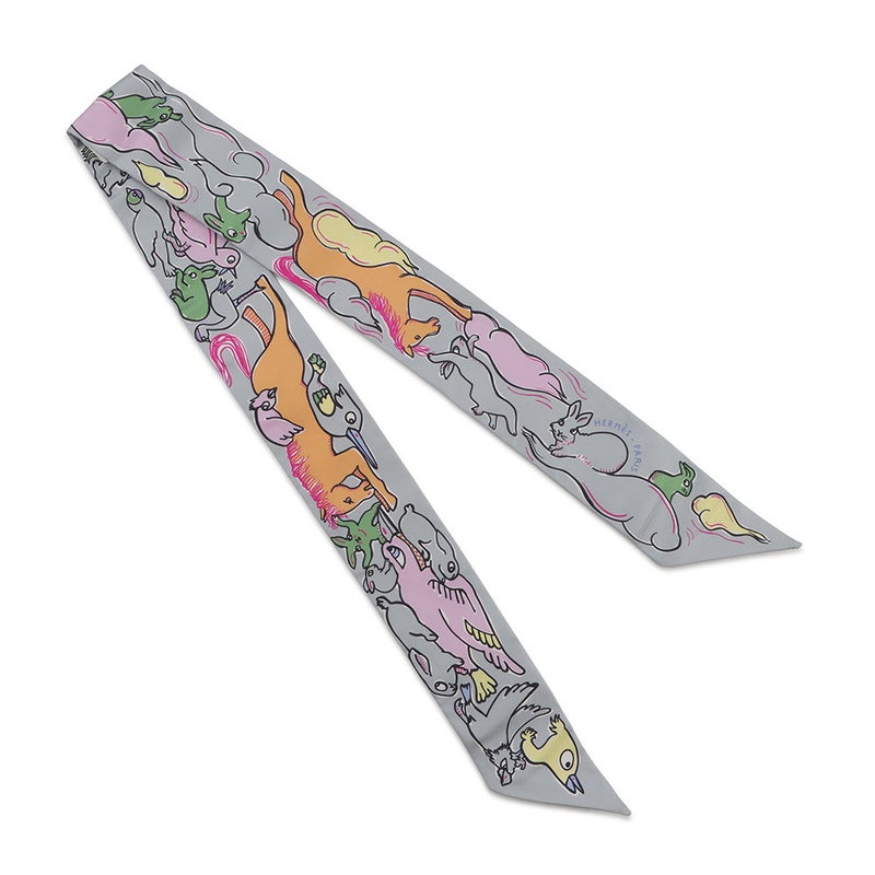 エルメス スカーフ ツイリー 千と一のウサギ Mille et Un Lapins HERMES シルクツイル 2023秋冬