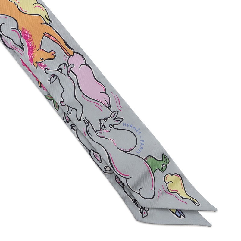 エルメス スカーフ ツイリー 千と一のウサギ Mille et Un Lapins HERMES シルクツイル 2023秋冬
