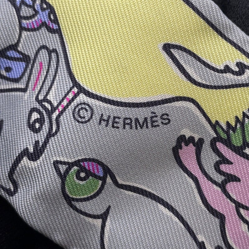エルメス スカーフ ツイリー 千と一のウサギ Mille et Un Lapins HERMES シルクツイル 2023秋冬