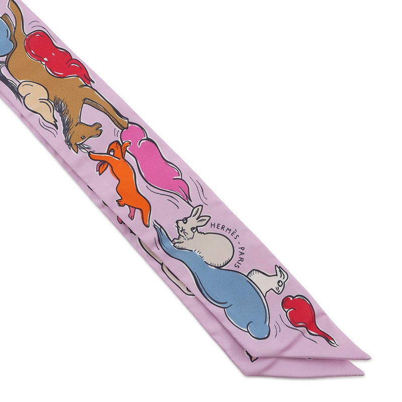 エルメス スカーフ ツイリー 千と一のウサギ Mille et Un Lapins HERMES シルクツイル 2023秋冬