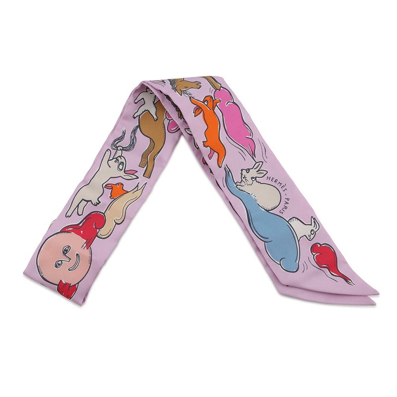 エルメス スカーフ ツイリー 千と一のウサギ Mille et Un Lapins HERMES シルクツイル 2023秋冬