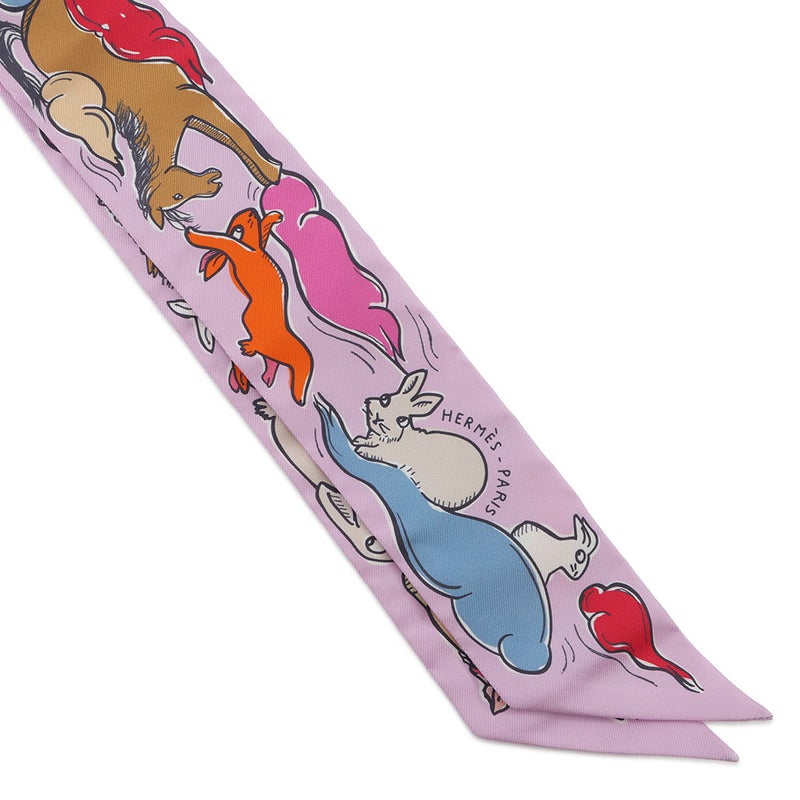 エルメス スカーフ ツイリー 千と一のウサギ Mille et Un Lapins HERMES シルクツイル 2023秋冬
