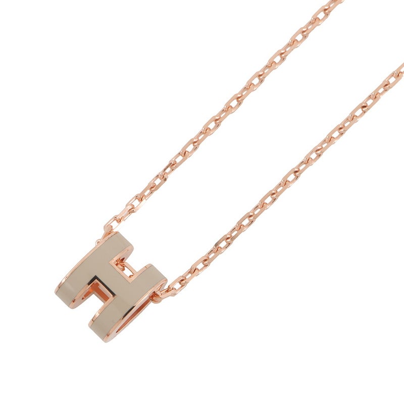 エルメス ネックレス ミニ・ポップアッシュ マロングラッセ/ピンクゴールド金具 HERMES アクセサリー ポップH
