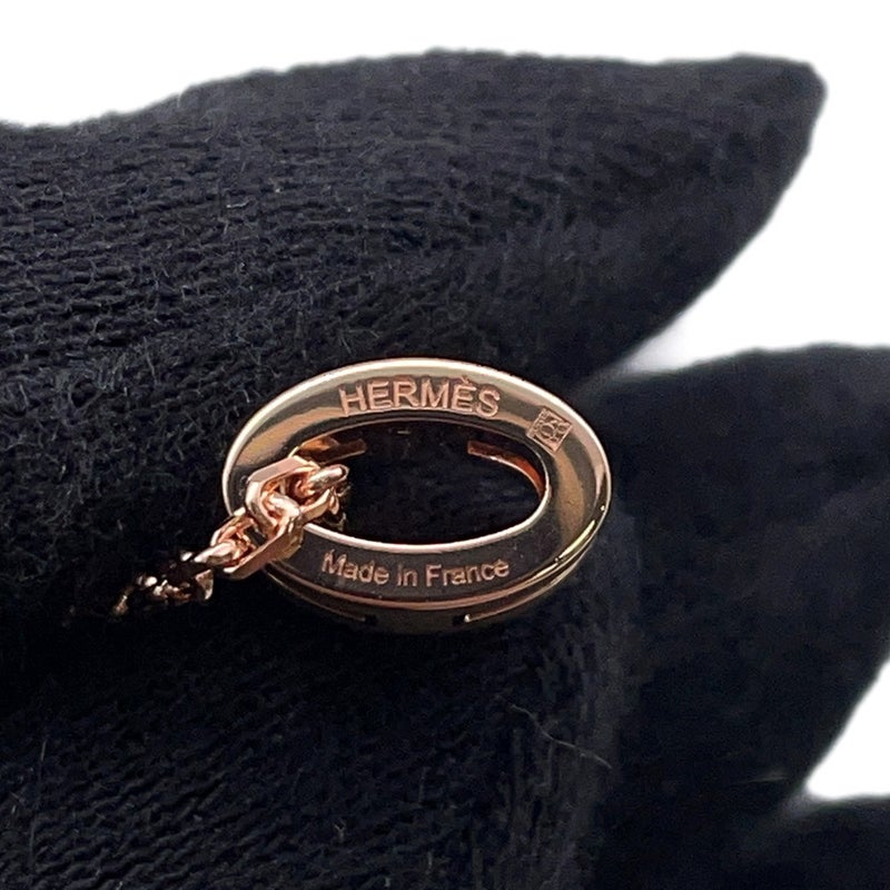 エルメス ネックレス ミニ・ポップアッシュ マロングラッセ/ピンクゴールド金具 HERMES アクセサリー ポップH