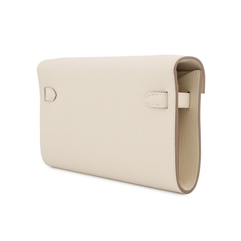 エルメス ケリーウォレット ロング トゥーゴー クレ/ゴールド金具 エプソン K刻印 財布