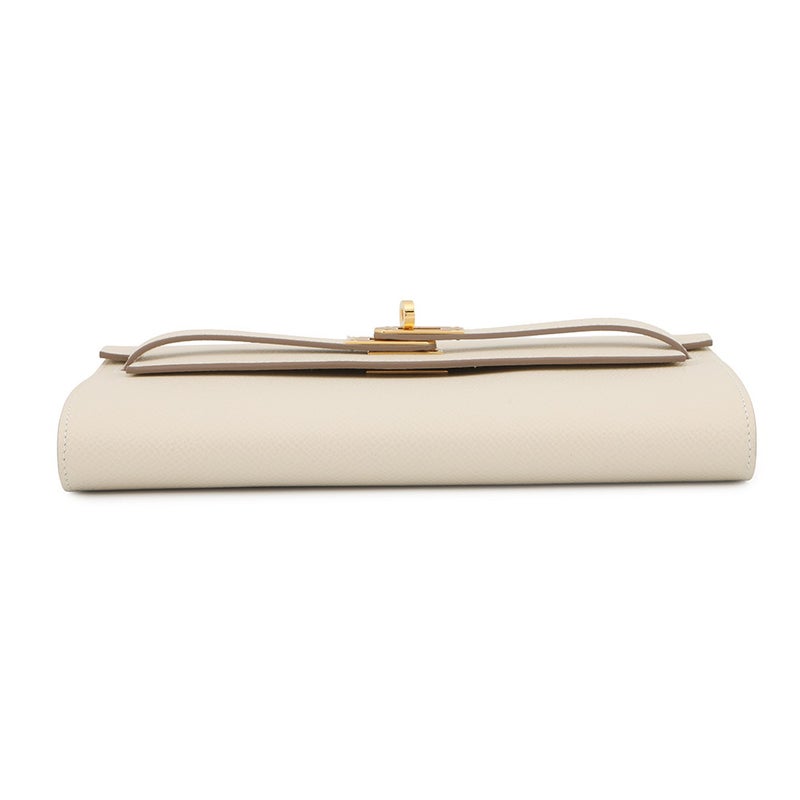 エルメス ケリーウォレット ロング トゥーゴー クレ/ゴールド金具 エプソン K刻印 財布