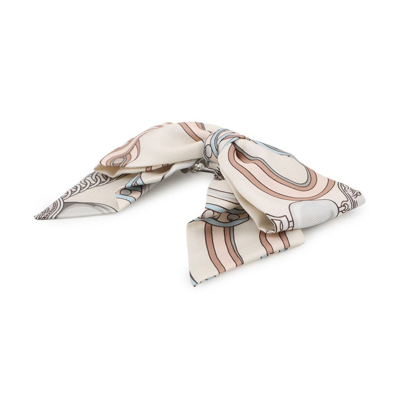 エルメス バレッタ グルネルPM グラン・トゥラララ シルク HERMES ヘアアクセサリー リボン
