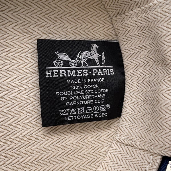 エルメス ポーチ エヴァジオン コットン マリン/シルバー金具 コットン HERMES 小物入れ