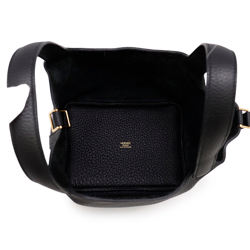 エルメス ハンドバッグ ピコタンロックPM ブラック/ゴールド金具 トリヨンクレマンス W刻印 黒