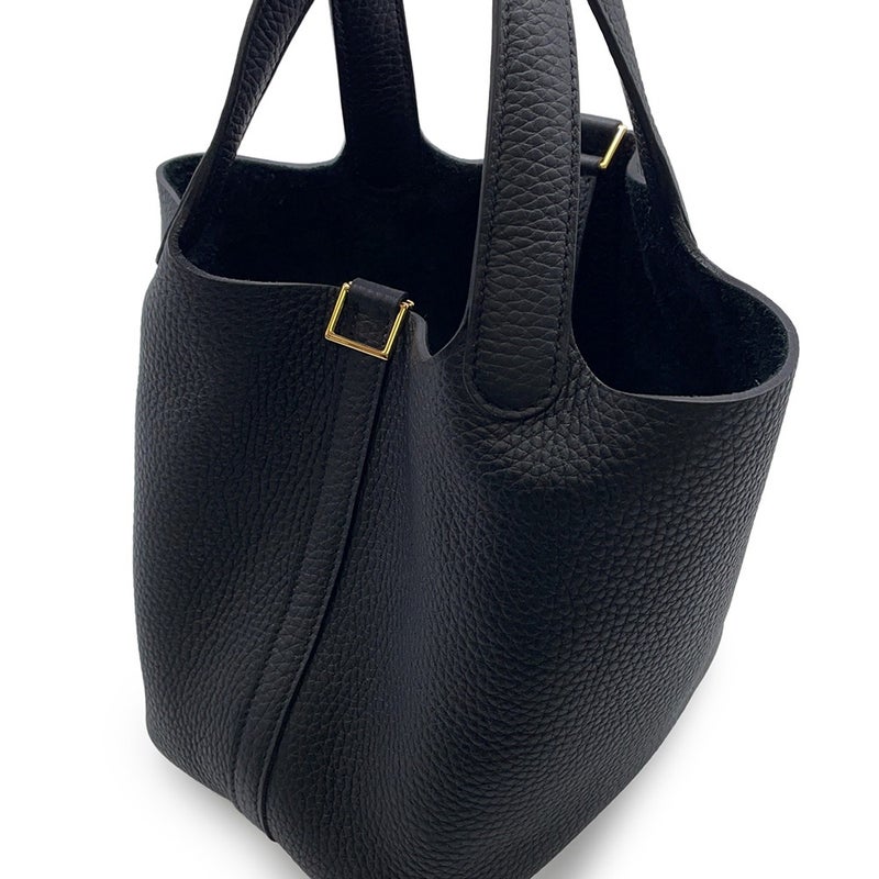 エルメス ハンドバッグ ピコタンロックPM ブラック/ゴールド金具 トリヨンクレマンス W刻印 黒