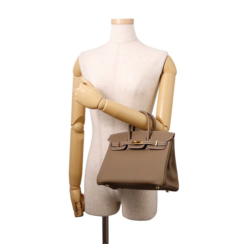 エルメス バーキン25 エトゥープ/ゴールド金具 トゴ Y刻印 HERMES Birkin ハンドバッグ