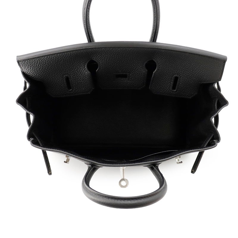 エルメス バーキン25 ブラック/シルバー金具 トゴ G刻印 HERMES Birkin ハンドバッグ 黒