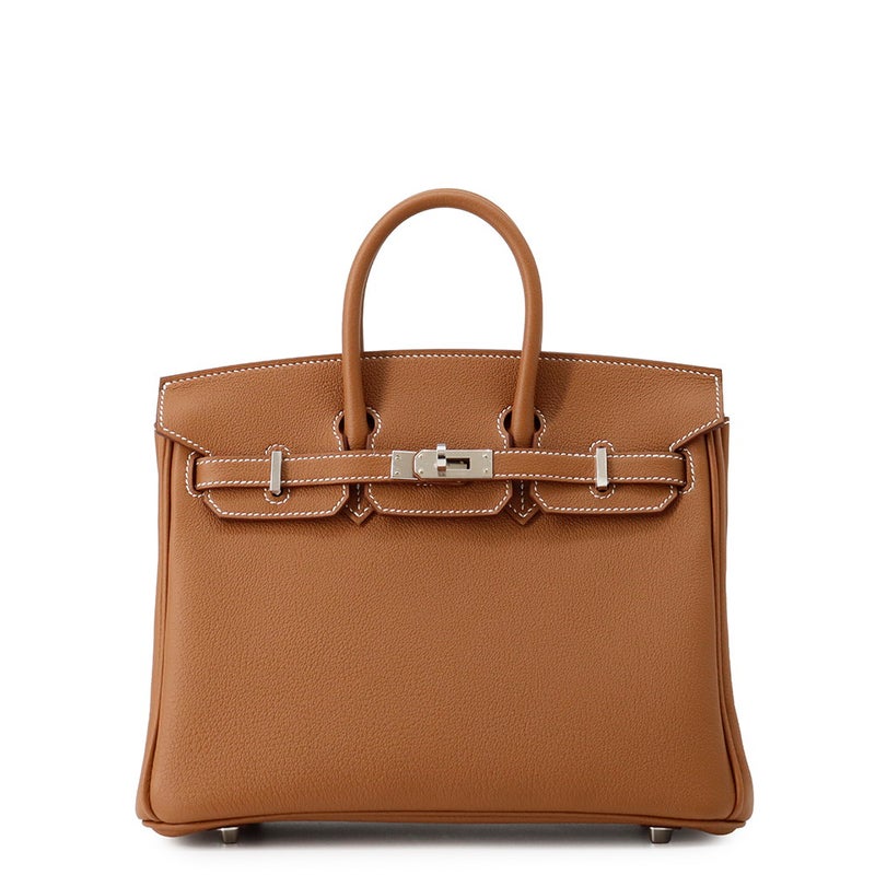 エルメス バーキン25 ゴールド/シルバー金具 トゴ G刻印 HERMES Birkin ハンドバッグ