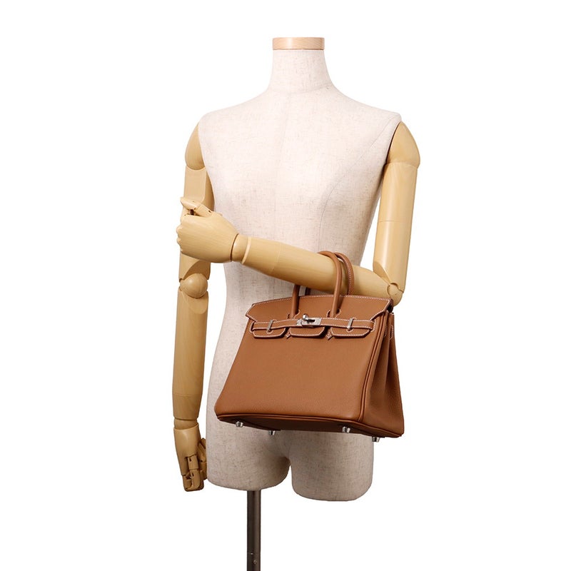 エルメス バーキン25 ゴールド/シルバー金具 トゴ G刻印 HERMES Birkin ハンドバッグ