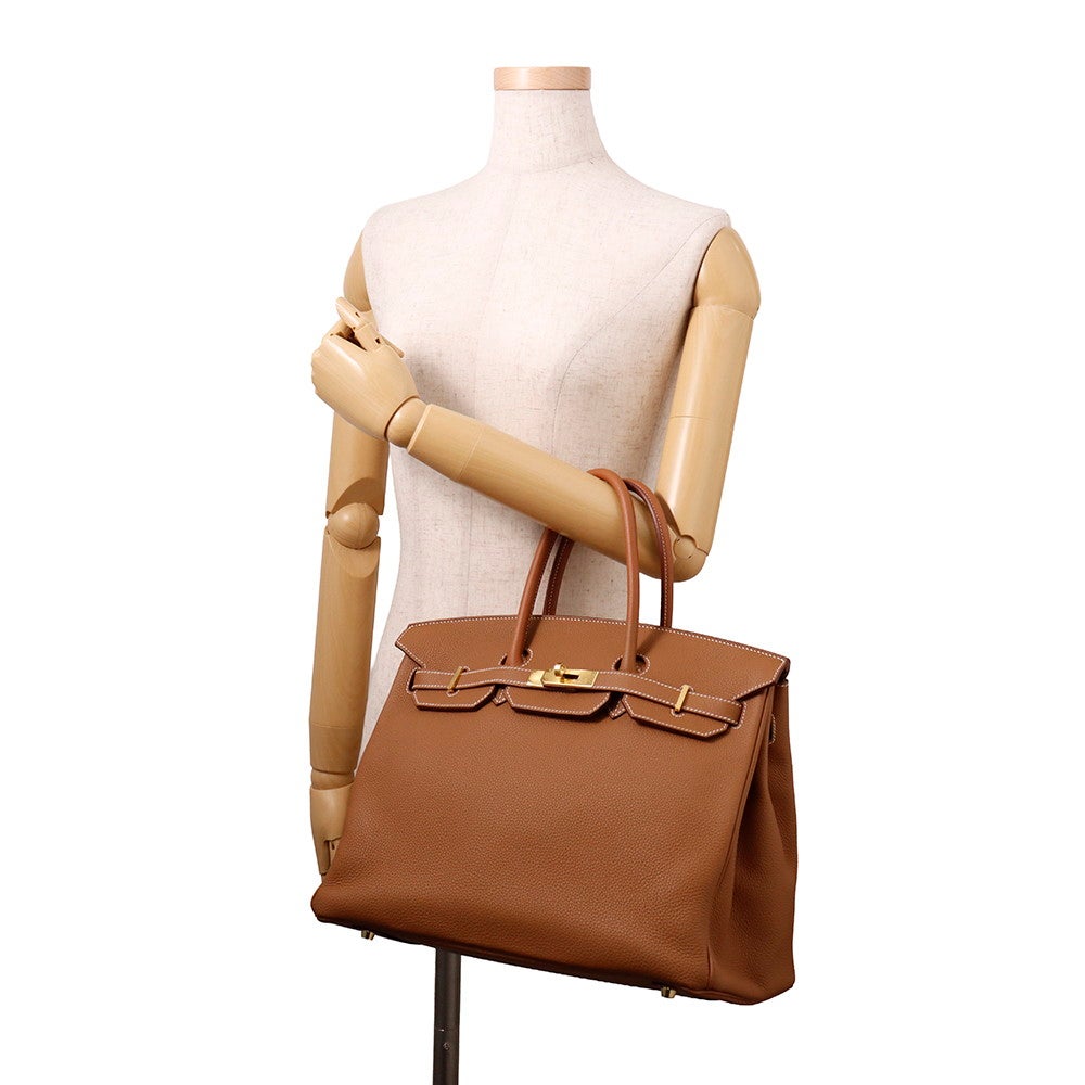 返品OK バーキン35 金具 トゴ Birkin ハンドバッグ レザー エルメス バーキン35 ゴールド/ゴールド金具 トゴ Y刻印 HERMES Birkin