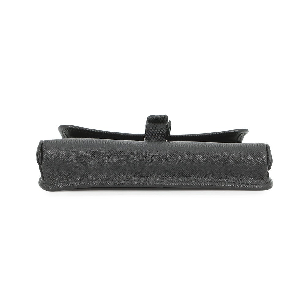 【中古】PRADA プラダ 2ZH108 トライアングルロゴ スマホケース Re-Nylon ブラック 黒 ナイロン ショルダーバッグ スマートフォンケース 斜め掛け ミニバッグ コンパクト A2601436 【無料ギフトラッピング承ります】 PRADA（プラダ） スマートフォンケース 2ZH108 2DMH メンズ レディース