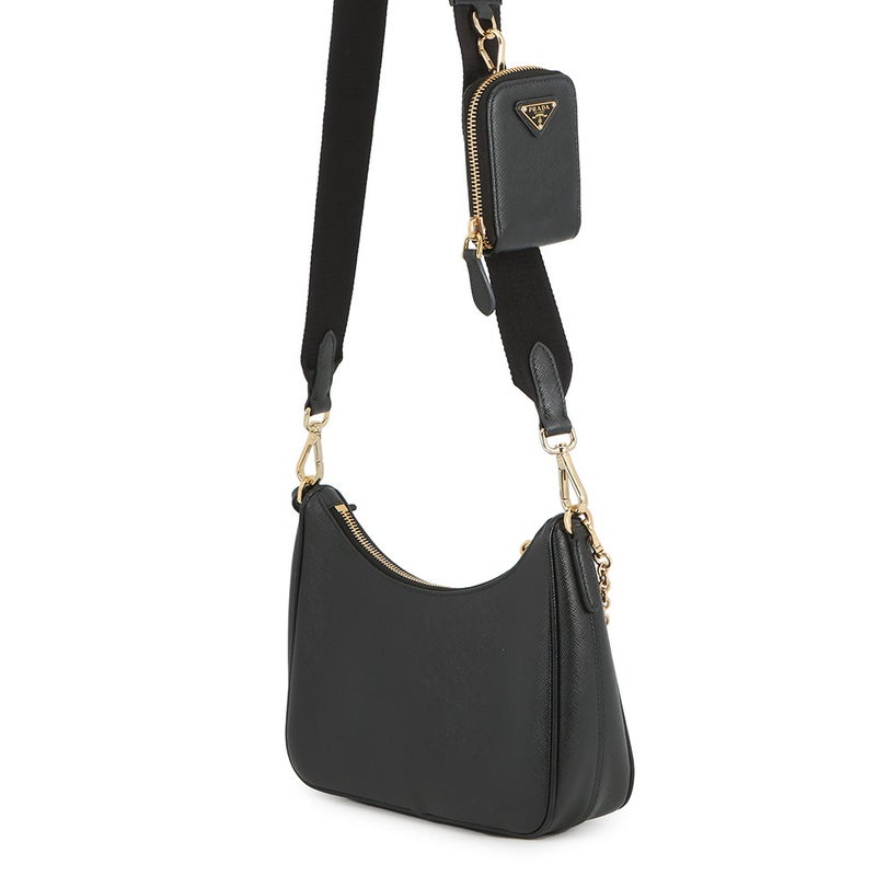 プラダ ショルダーバッグ Re-Edition 2005 サフィアーノレザー 1BH204 PRADA 2wayバッグ 黒