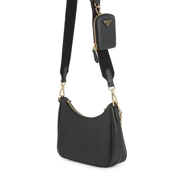プラダ ショルダーバッグ Re-Edition 2005 サフィアーノレザー 1BH204 PRADA 2wayバッグ 黒