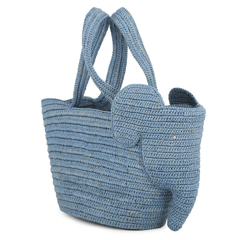 ロエベ ハンドバッグ エレファント バスケットバッグ スモール ラフィア A223T37X08 LOEWE かごバッグ ゾウ