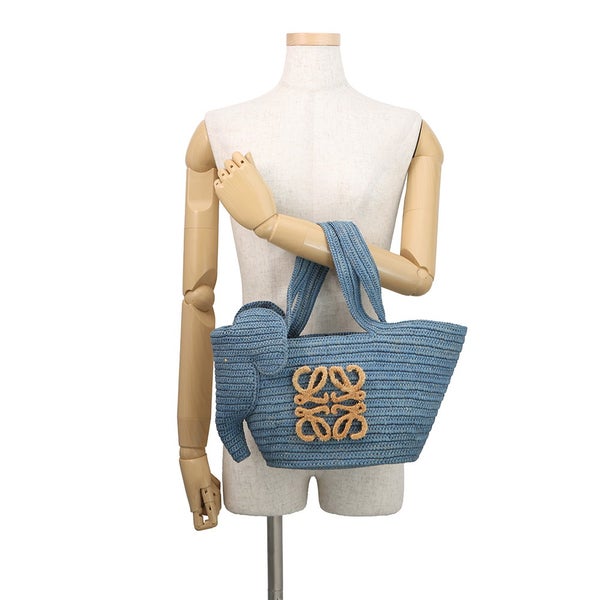 ロエベ ハンドバッグ エレファント バスケットバッグ スモール ラフィア A223T37X08 LOEWE かごバッグ ゾウ