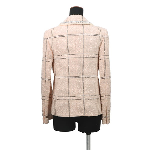 シャネル ジャケット ノーカラー ツイード ココボタン レディースサイズ34 P71173 CHANEL アウター