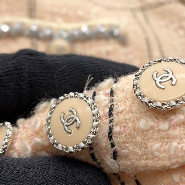 シャネル ジャケット ノーカラー ツイード ココボタン レディースサイズ34 P71173 CHANEL アウター