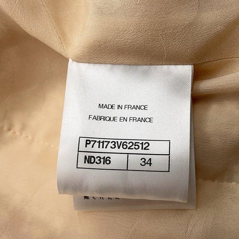 シャネル ジャケット ノーカラー ツイード ココボタン レディースサイズ34 P71173 CHANEL アウター