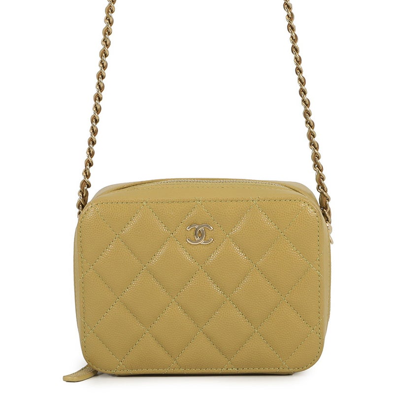 シャネル チェーンショルダーバッグ マトラッセ ココマーク ミニカメラバッグ キャビアスキン AP2426 CHANEL