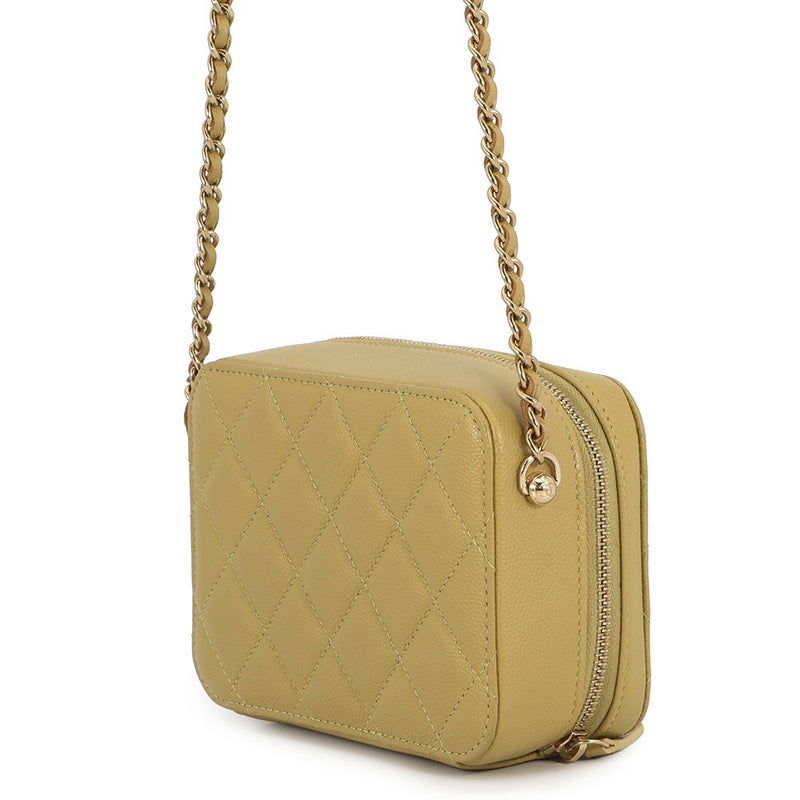 シャネル チェーンショルダーバッグ マトラッセ ココマーク ミニカメラバッグ キャビアスキン AP2426 CHANEL