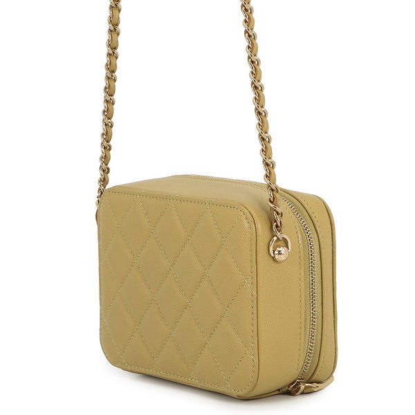 シャネル チェーンショルダーバッグ マトラッセ ココマーク ミニカメラバッグ キャビアスキン AP2426 CHANEL