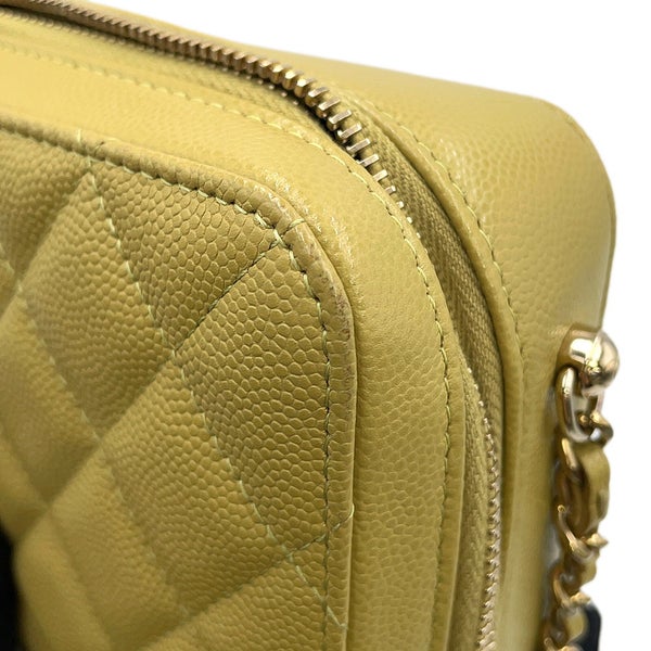 シャネル チェーンショルダーバッグ マトラッセ ココマーク ミニカメラバッグ キャビアスキン AP2426 CHANEL