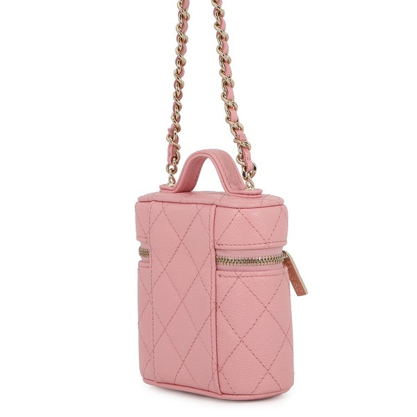 シャネル チェーンショルダーバッグ マトラッセ ココマーク ヴァニティケース スモール キャビアスキン AP2503 CHANEL