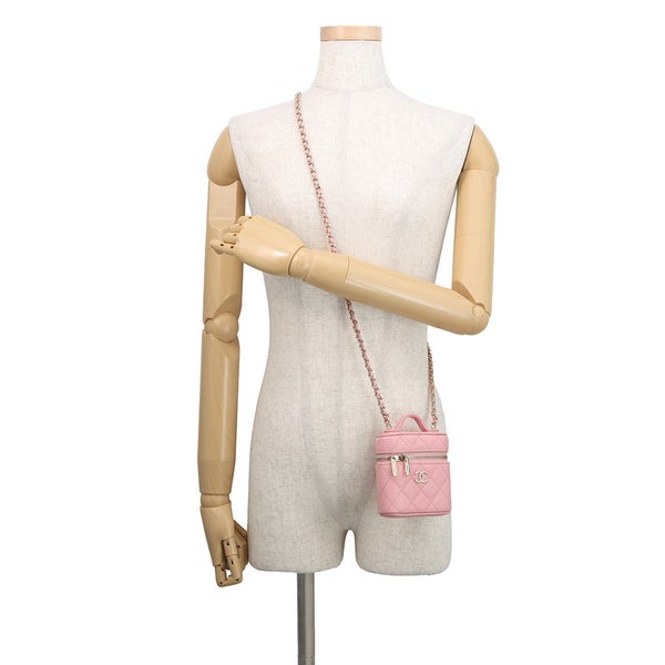 シャネル チェーンショルダーバッグ マトラッセ ココマーク ヴァニティケース スモール キャビアスキン AP2503 CHANEL