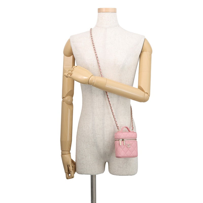 シャネル チェーンショルダーバッグ マトラッセ ココマーク ヴァニティケース スモール キャビアスキン AP2503 CHANEL