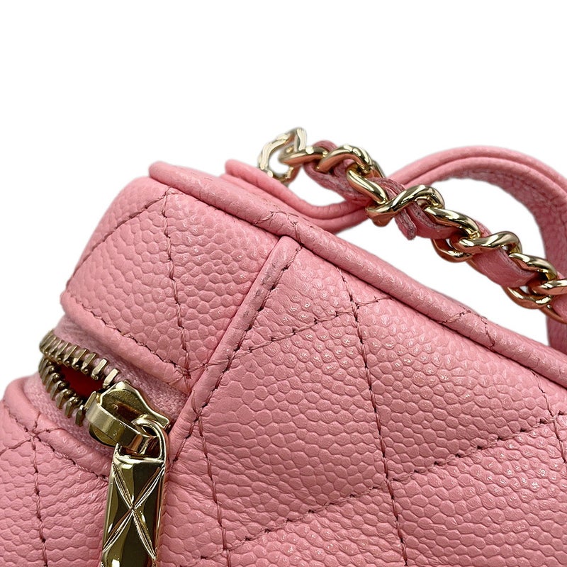 シャネル チェーンショルダーバッグ マトラッセ ココマーク ヴァニティケース スモール キャビアスキン AP2503 CHANEL