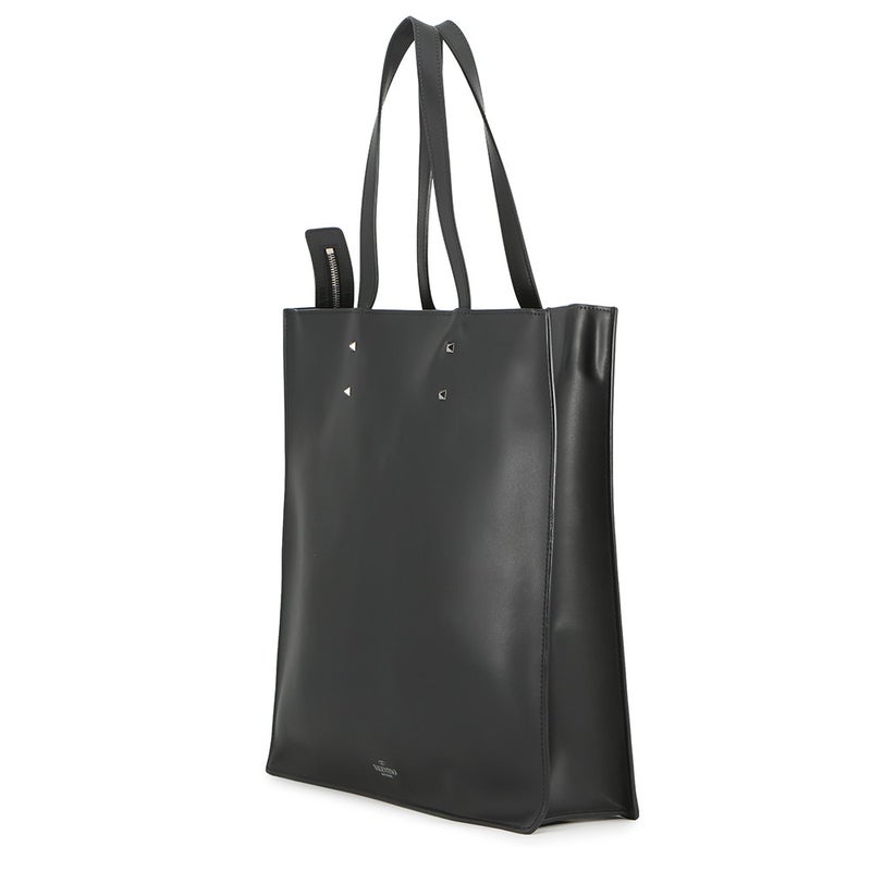 ヴァレンティノガラヴァーニ トートバッグ VLTNロゴ レザー VALENTINO 黒