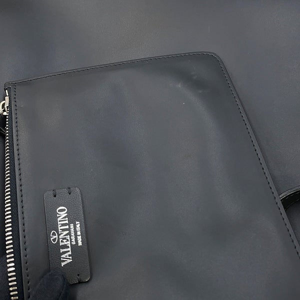 ヴァレンティノガラヴァーニ トートバッグ VLTNロゴ レザー VALENTINO 黒