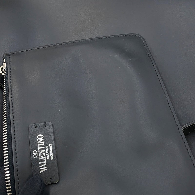 ヴァレンティノガラヴァーニ トートバッグ VLTNロゴ レザー VALENTINO 黒