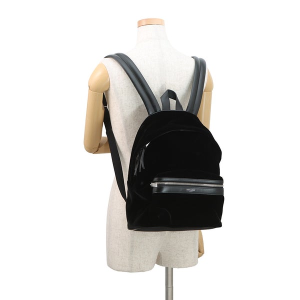 サンローランパリ リュックサック シティ バックパック ベロア 462807 SAINT LAURENT PARIS 黒