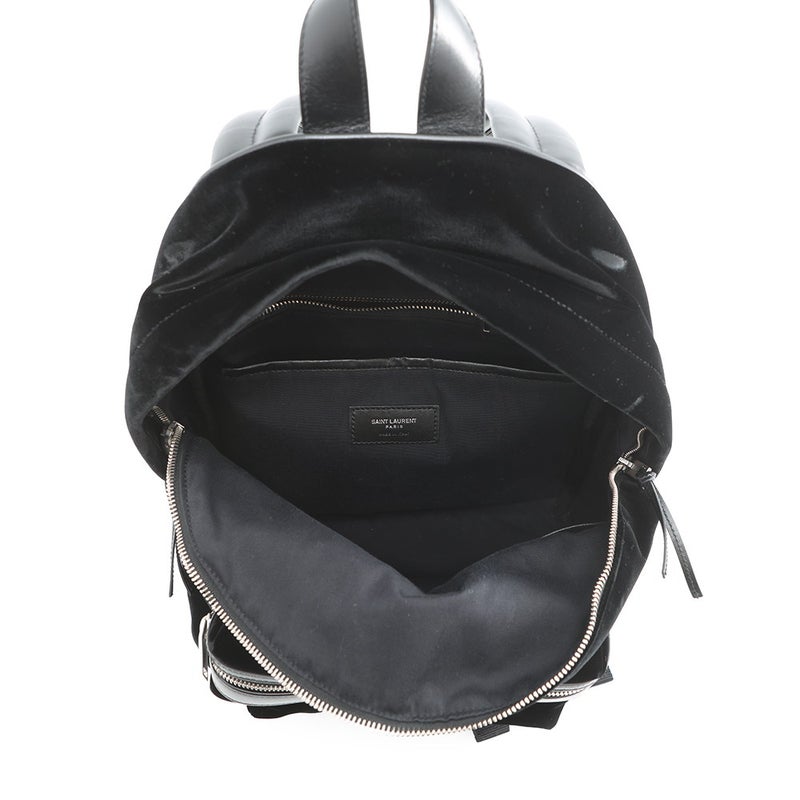 サンローランパリ リュックサック シティ バックパック ベロア 462807 SAINT LAURENT PARIS 黒