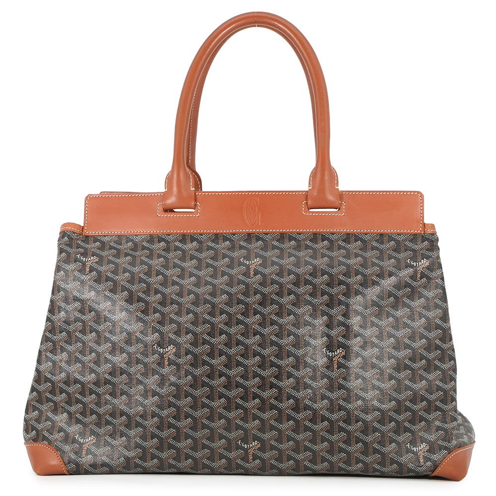 GOYARD(ゴヤール) ショルダーバッグ グレナデイン 黒×ブラウン×白 レザー GOYARD（ゴヤール） グランブルー MM 斜め掛け ショルダーバッグ