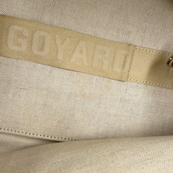 ゴヤール トートバッグ ベルシャスMM PVC レザー GOYARD 黒 ブラウン ヘリンボーン