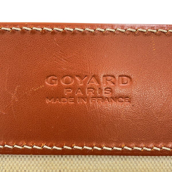ゴヤール トートバッグ ベルシャスMM PVC レザー GOYARD 黒 ブラウン ヘリンボーン