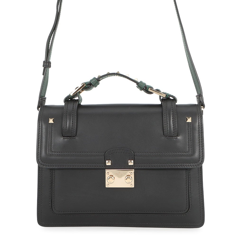 ヴァレンティノ・ガラヴァーニ ショルダーバッグ Cabana スタッズ ミディアム レザー MW2B0165VB2 VALENTINO 黒 ヴァレンティノ・ガラヴァーニ ショルダーバッグ Cabana スタッズ