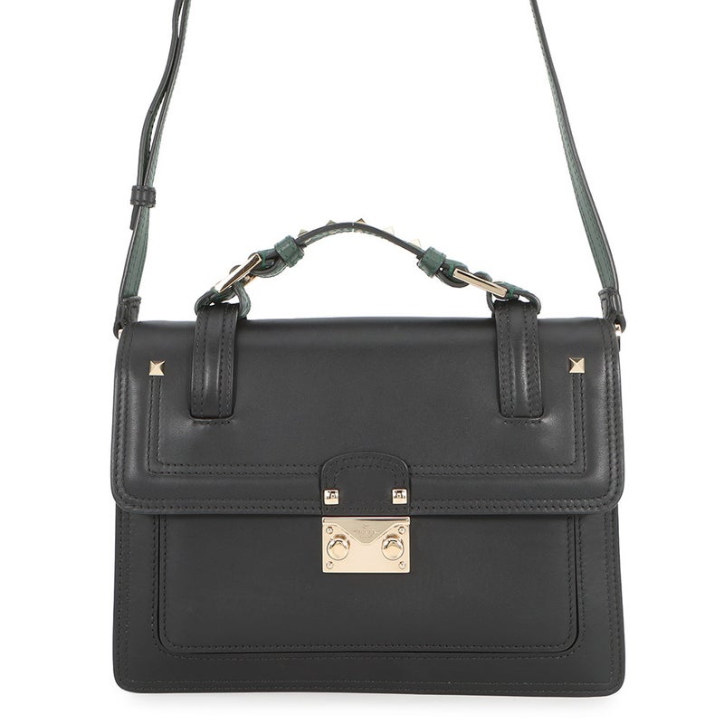 ヴァレンティノ・ガラヴァーニ ショルダーバッグ Cabana スタッズ ミディアム レザー MW2B0165VB2 VALENTINO 黒